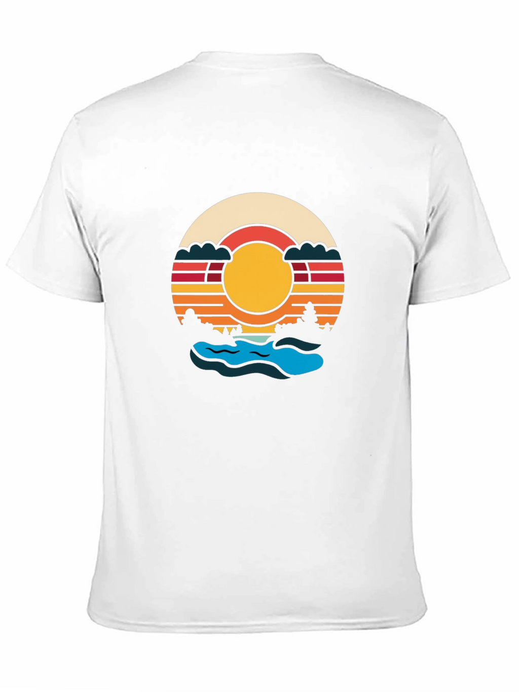 Retro Sunset River Graphic Tee