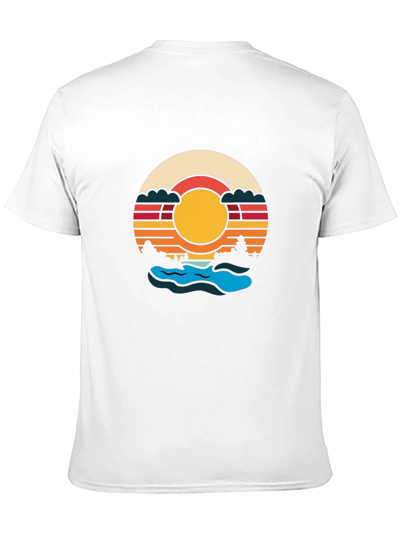 Retro Sunset River Graphic Tee