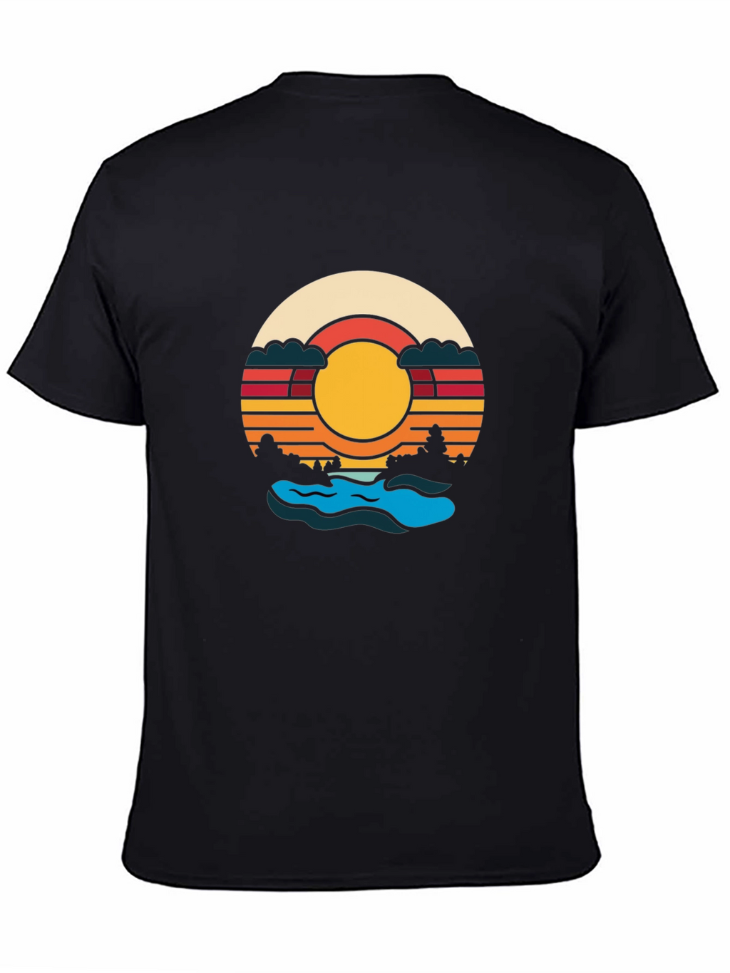 Retro Sunset River Graphic Tee
