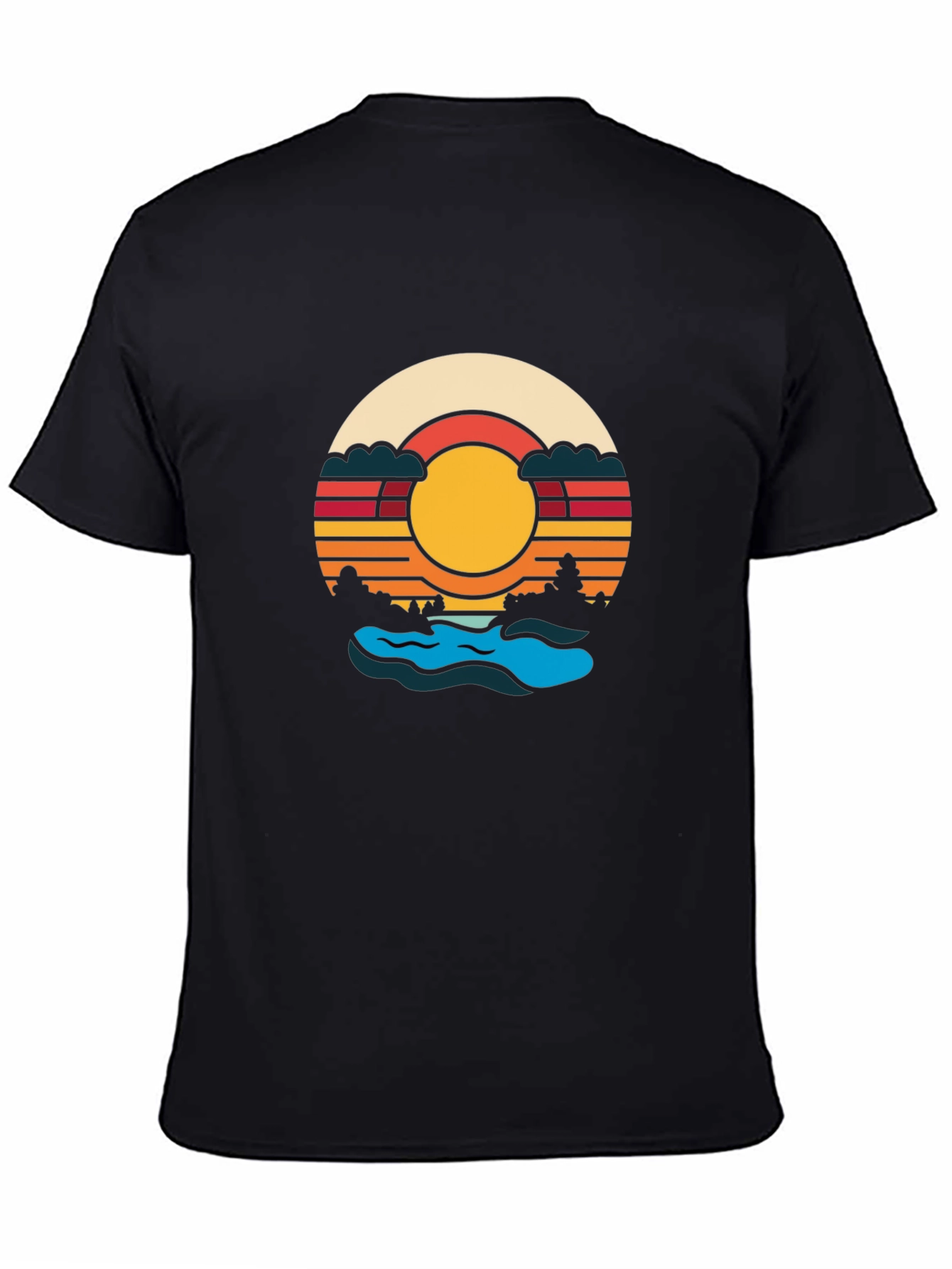 Retro Sunset River Graphic Tee