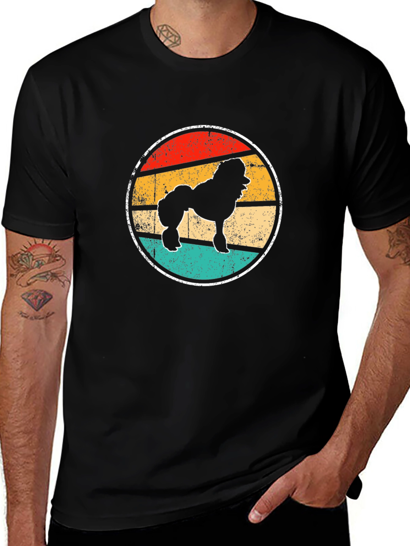 Retro Poodle T-Shirt - Vintage Style Dog Lover Tee