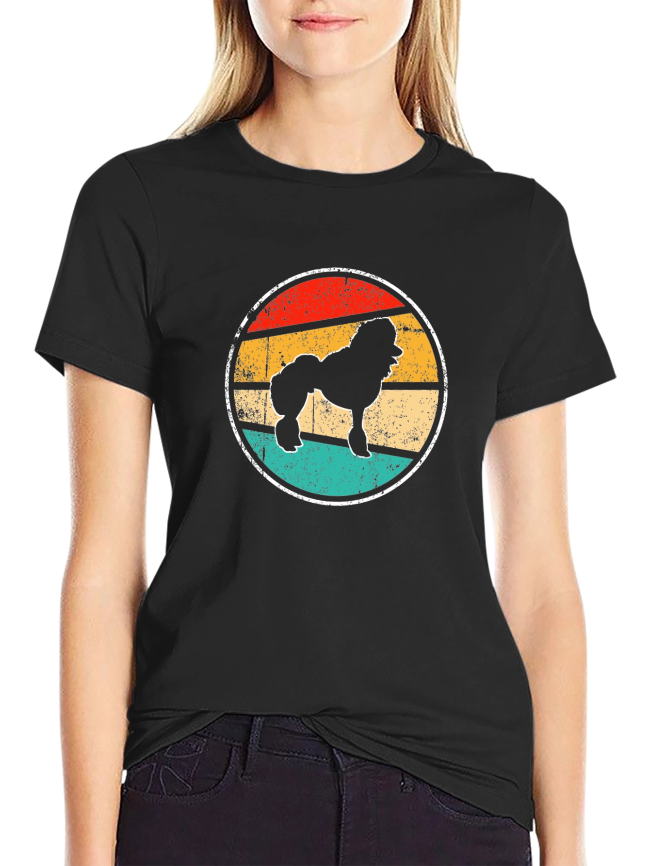 Retro Poodle T-Shirt - Vintage Style Dog Lover Tee