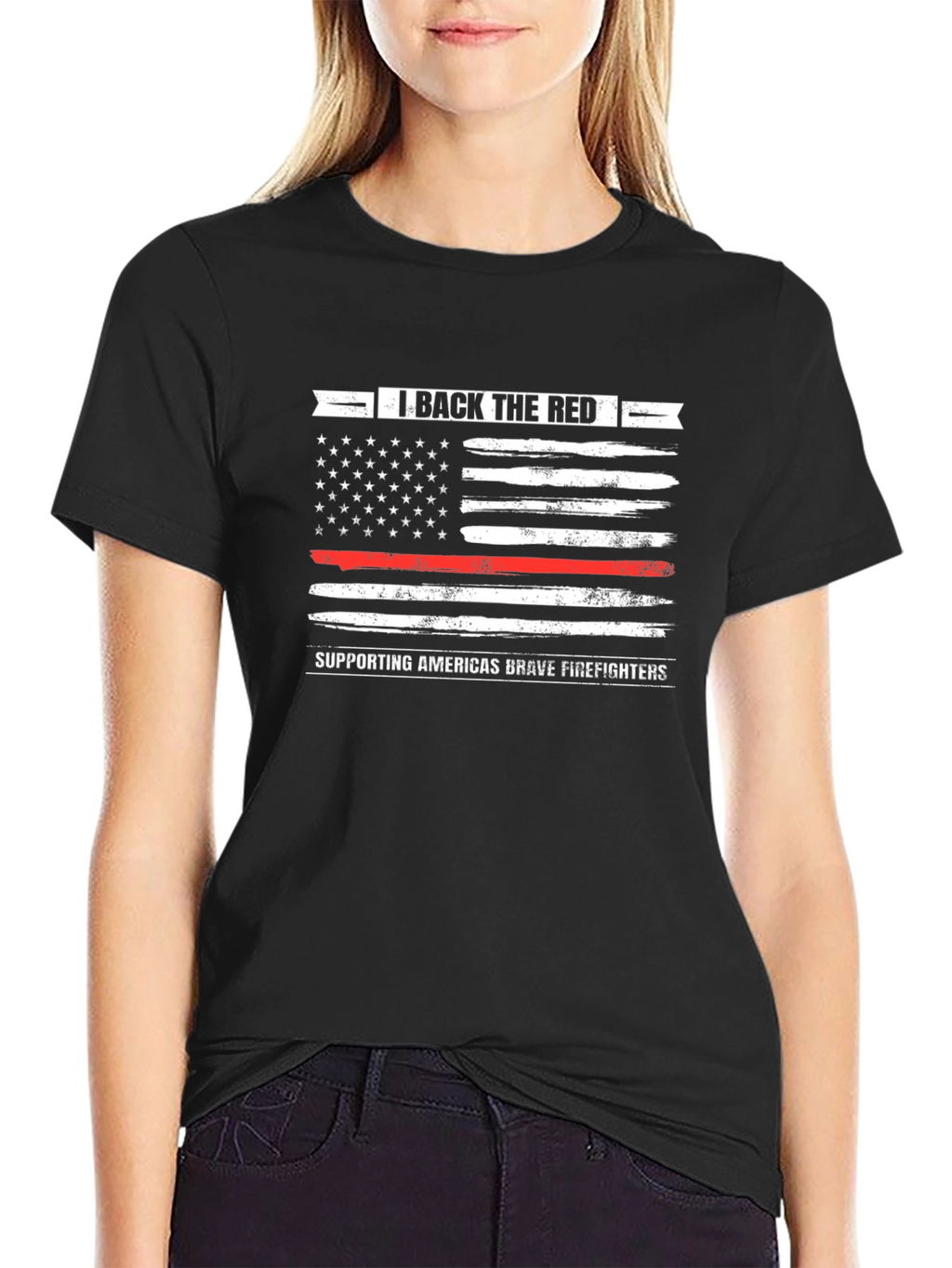 I Back The Red Firefighter Support T-Shirt