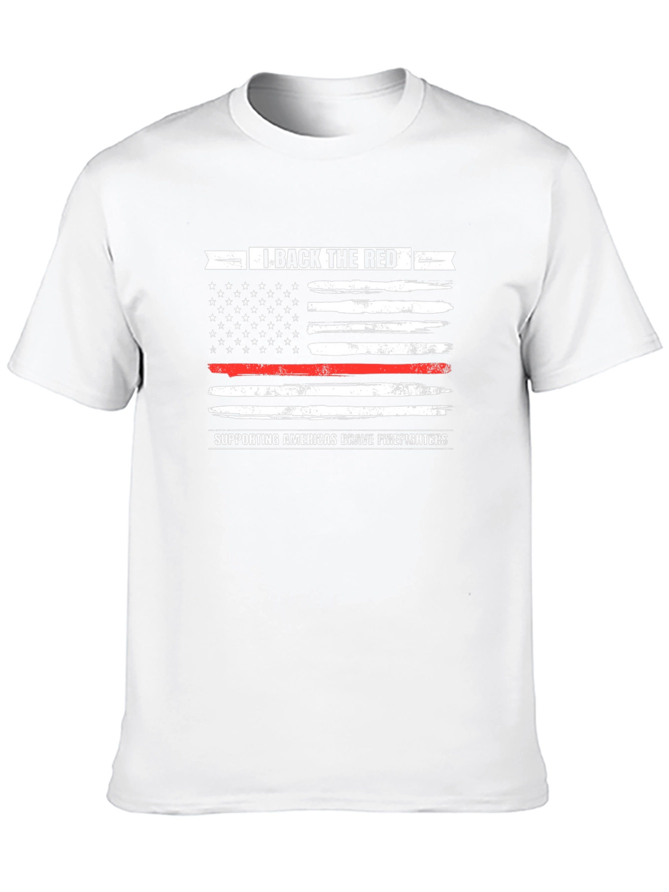 I Back The Red Firefighter Support T-Shirt