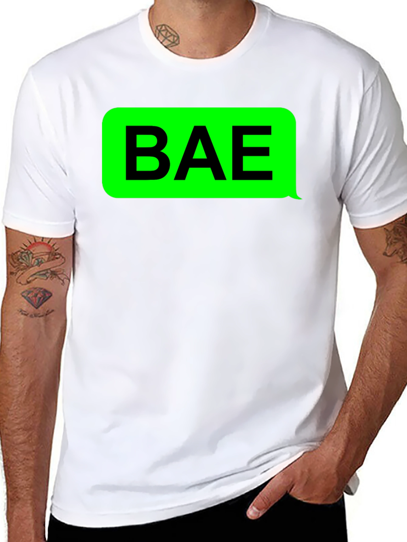 BAE Graphic Tee - Trendy Text Message T-Shirt