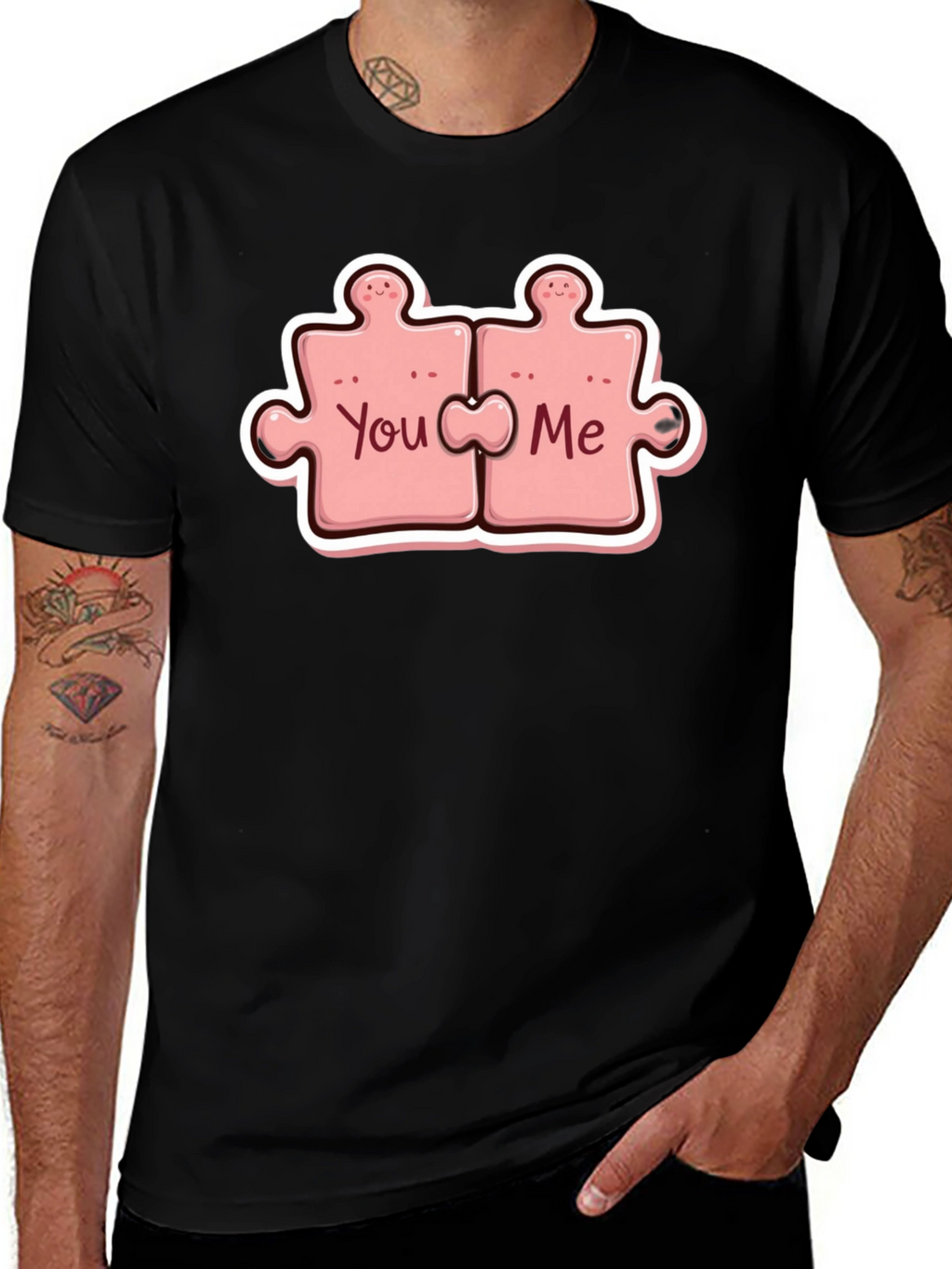Matching You and Me Puzzle Piece T-Shirt