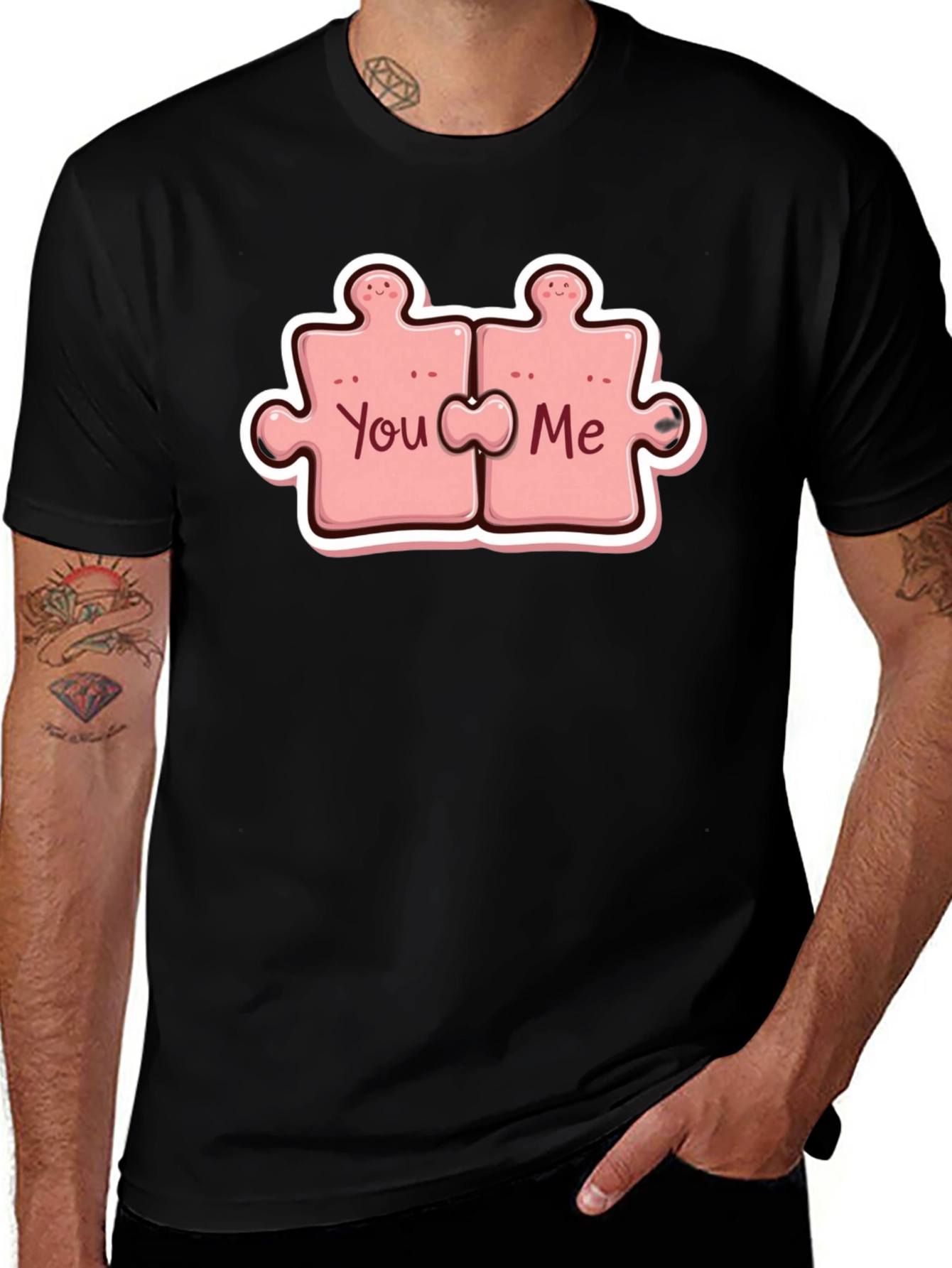 Matching You and Me Puzzle Piece T-Shirt