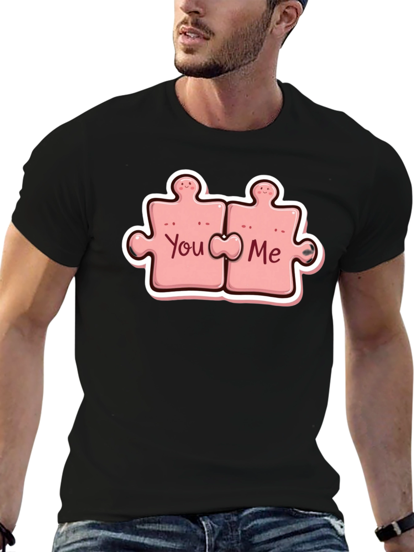 Matching You and Me Puzzle Piece T-Shirt