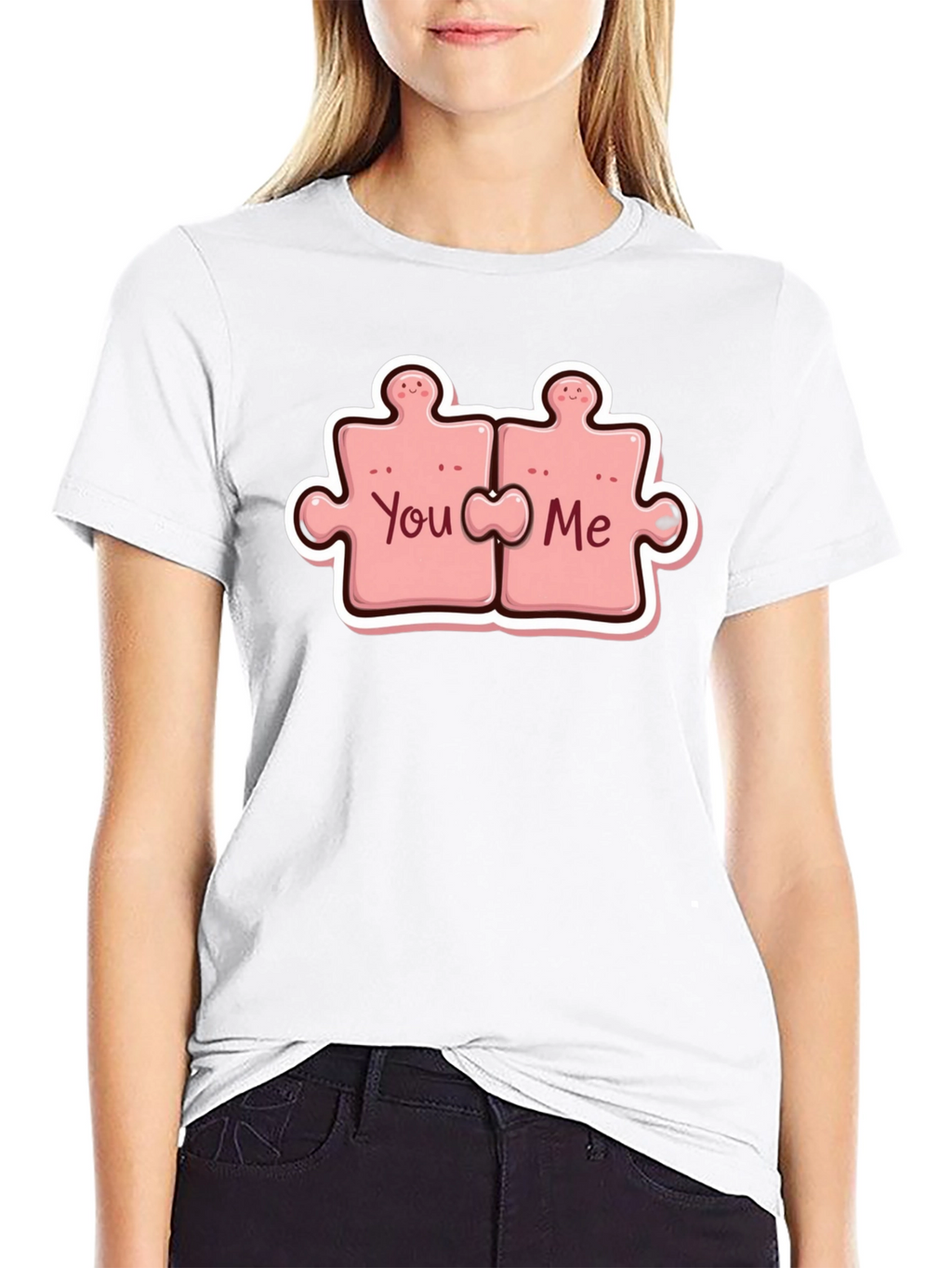 Matching You and Me Puzzle Piece T-Shirt