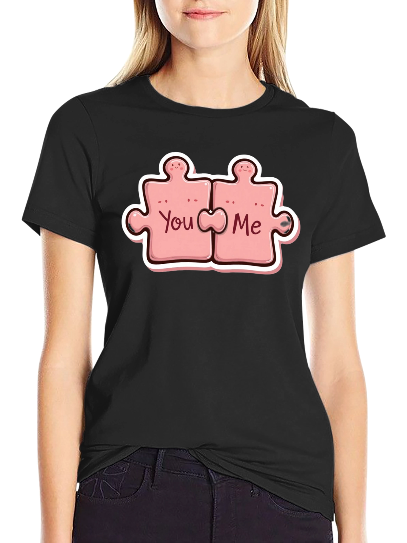 Matching You and Me Puzzle Piece T-Shirt
