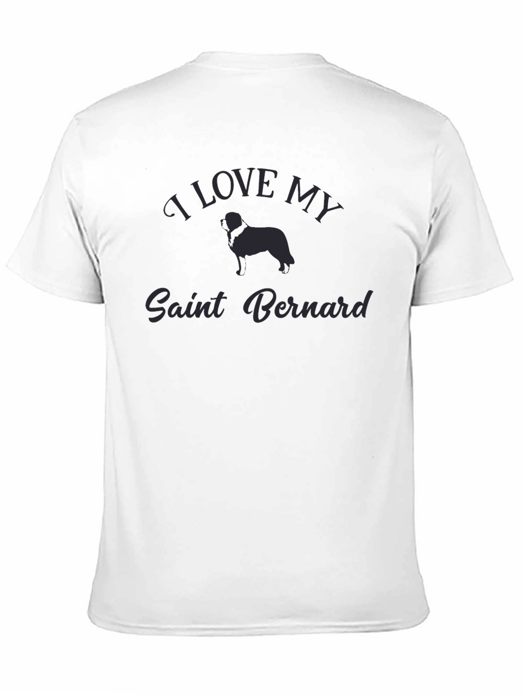 I Love My Saint Bernard Black T-Shirt