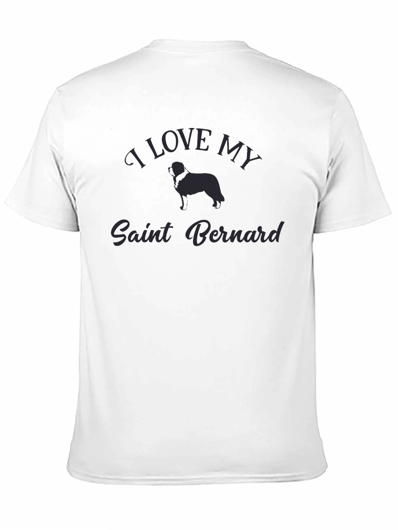 I Love My Saint Bernard Black T-Shirt