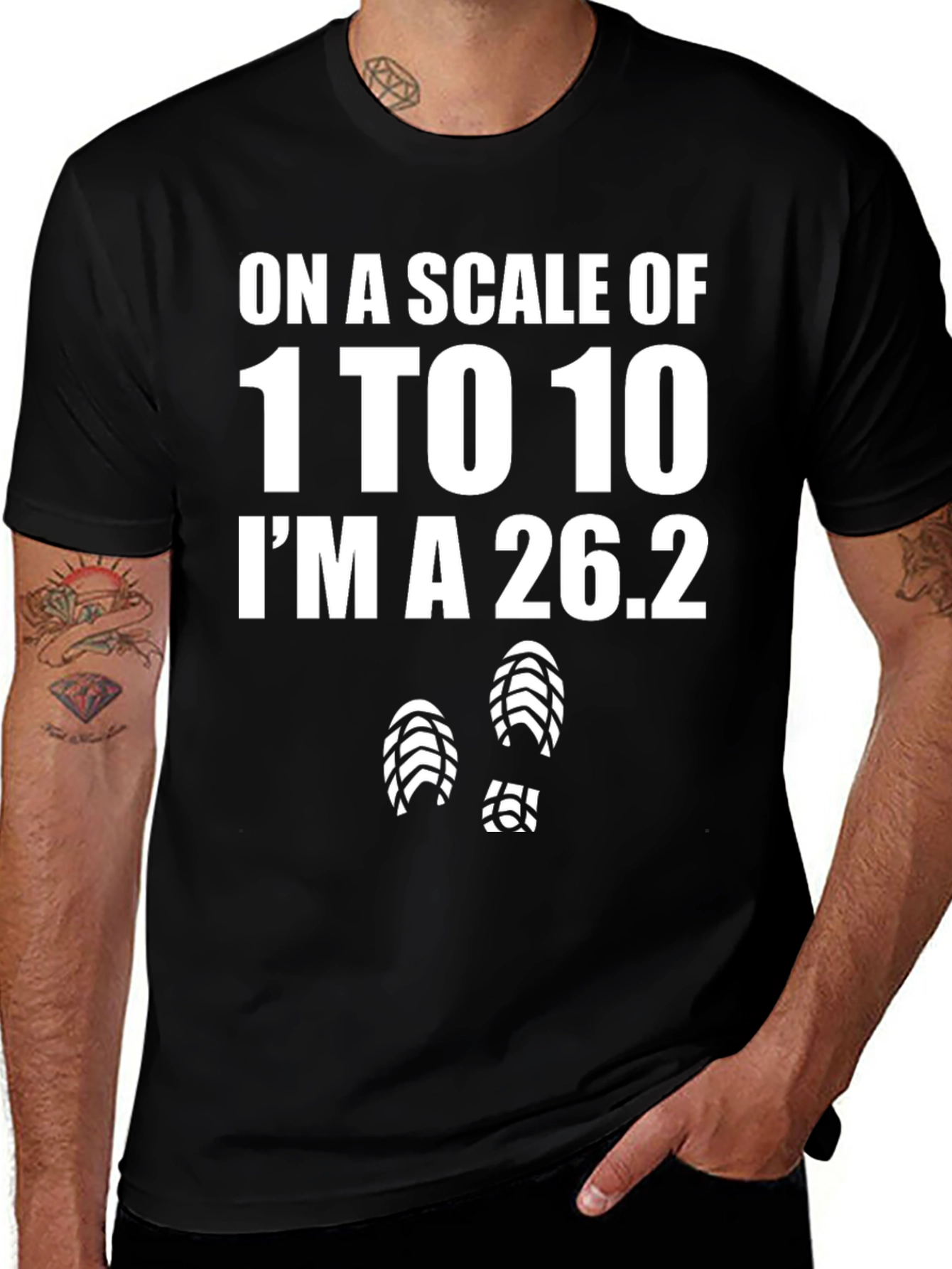 Marathon Runner Humor T-Shirt - On a Scale of 1 to 10