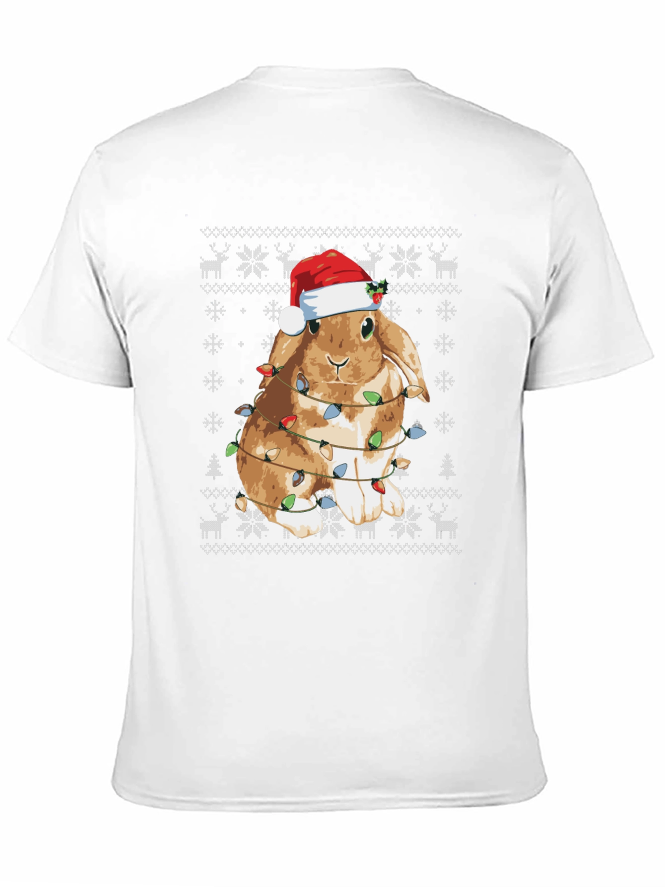 Festive Bunny Christmas Lights T-Shirt