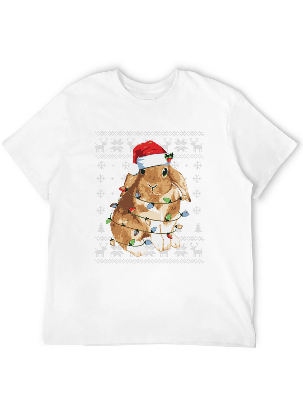 Festive Bunny Christmas Lights T-Shirt
