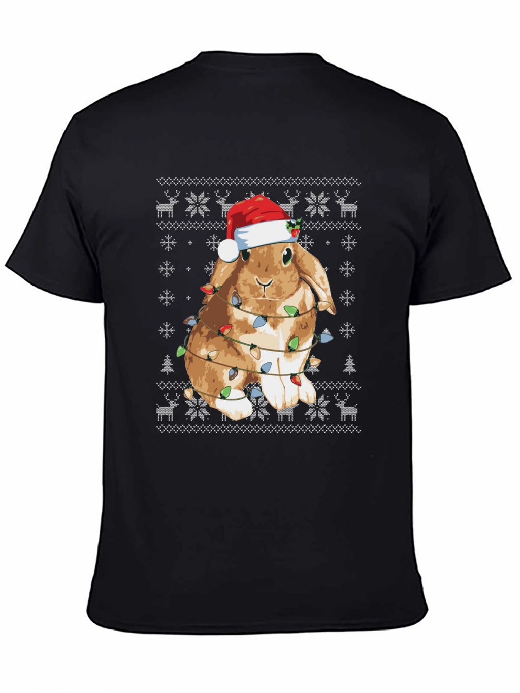 Festive Bunny Christmas Lights T-Shirt