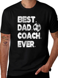 Best Dad Coach Ever T-Shirt Soccer Gift