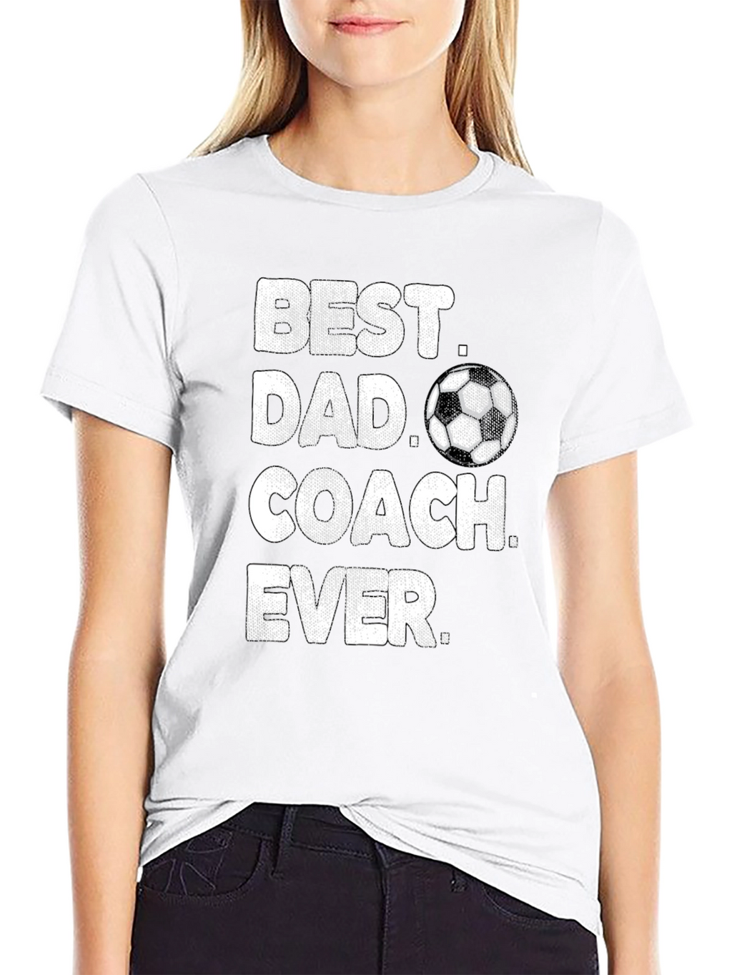 Best Dad Coach Ever T-Shirt Soccer Gift