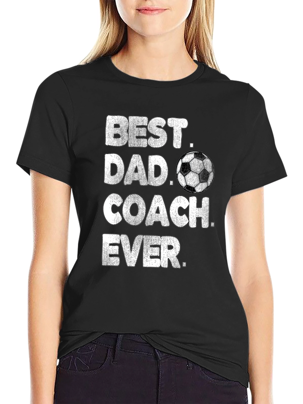Best Dad Coach Ever T-Shirt Soccer Gift