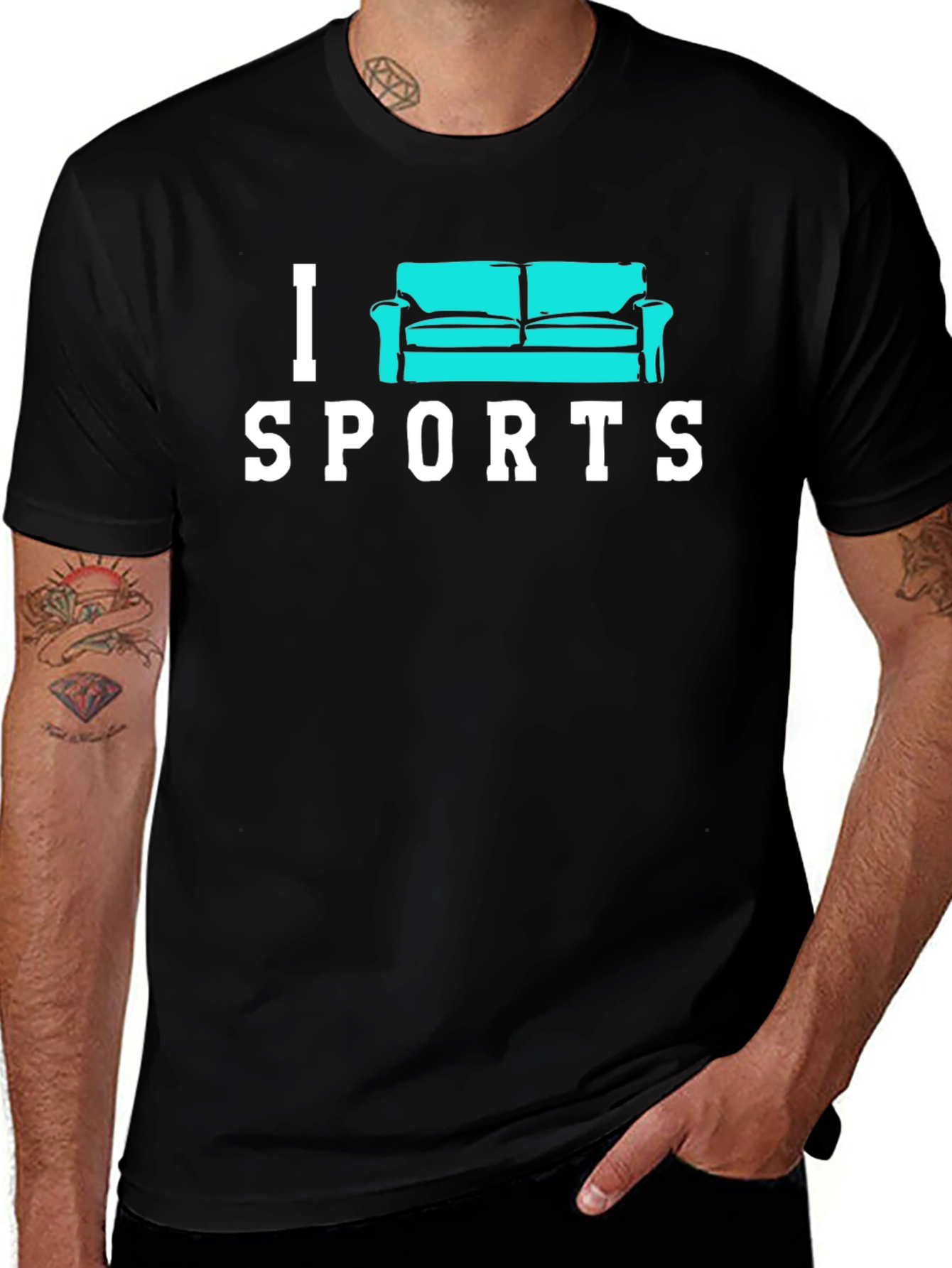 I Couch Sports T-Shirt - Funny Lazy Fan Tee