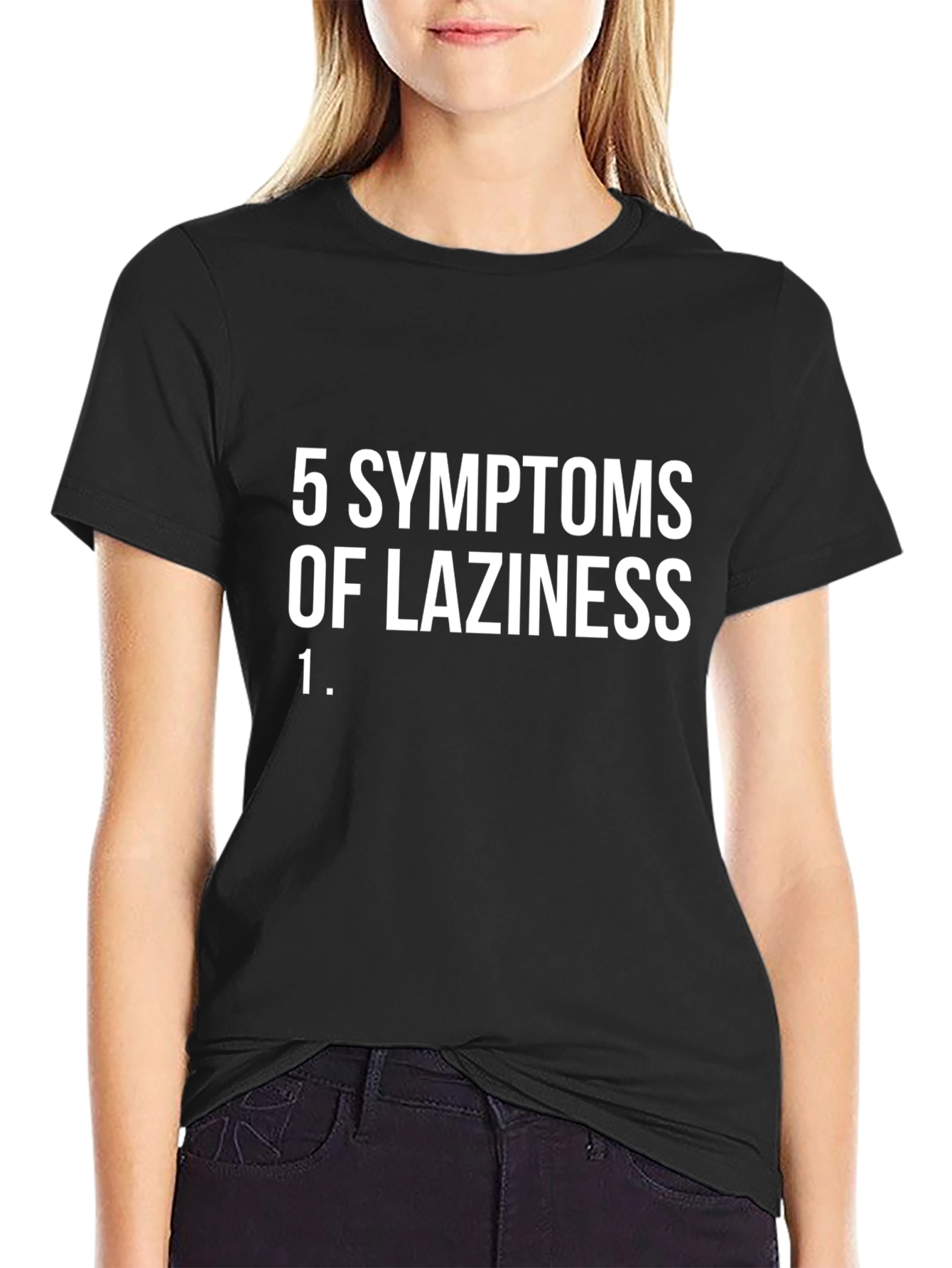 Funny Laziness Symptoms Graphic T-Shirt
