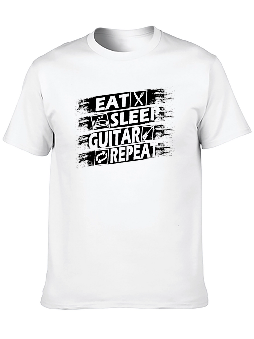 Eat Sleep Guitar Repeat Graphic Tee