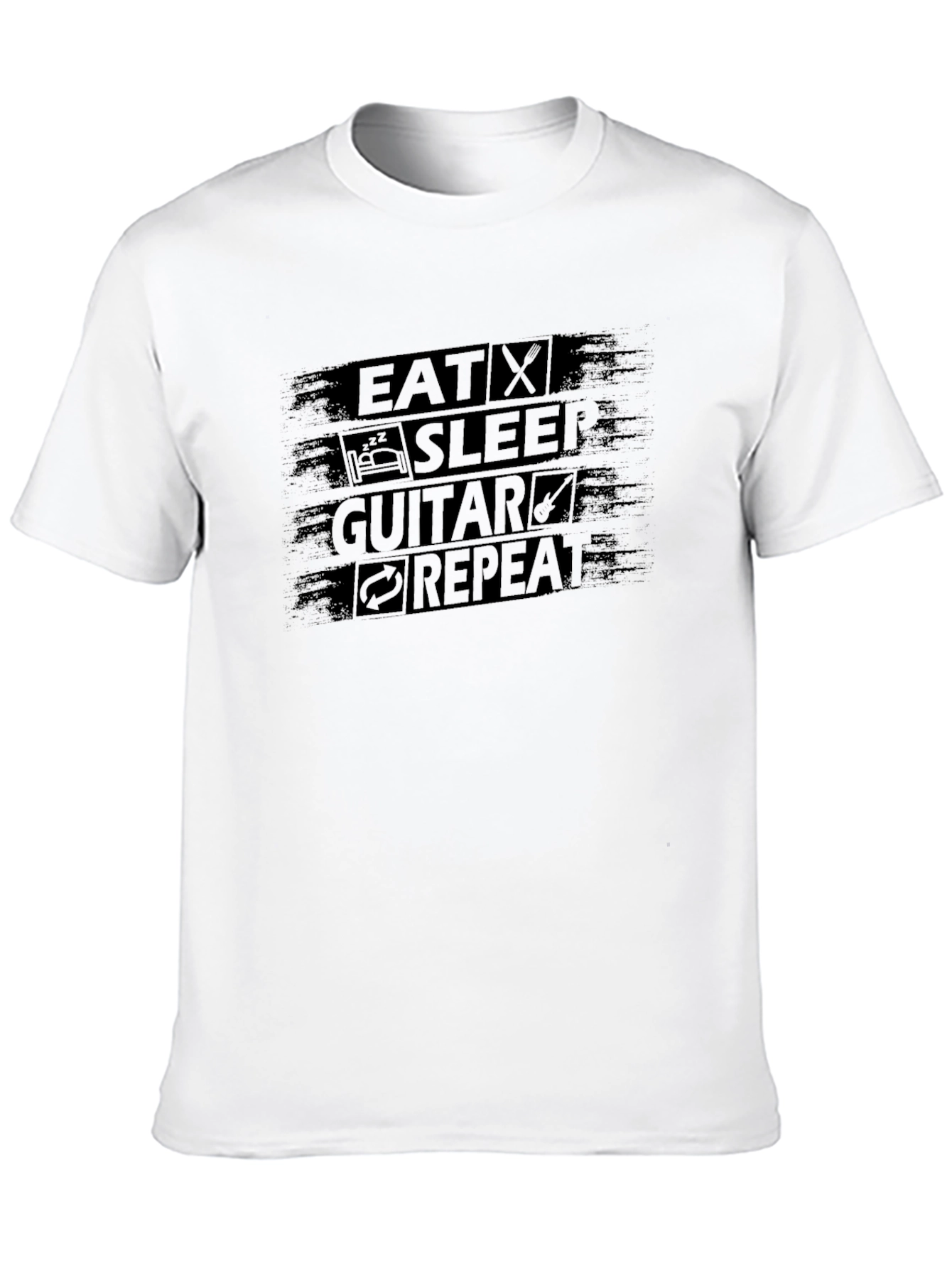 Eat Sleep Guitar Repeat Graphic Tee