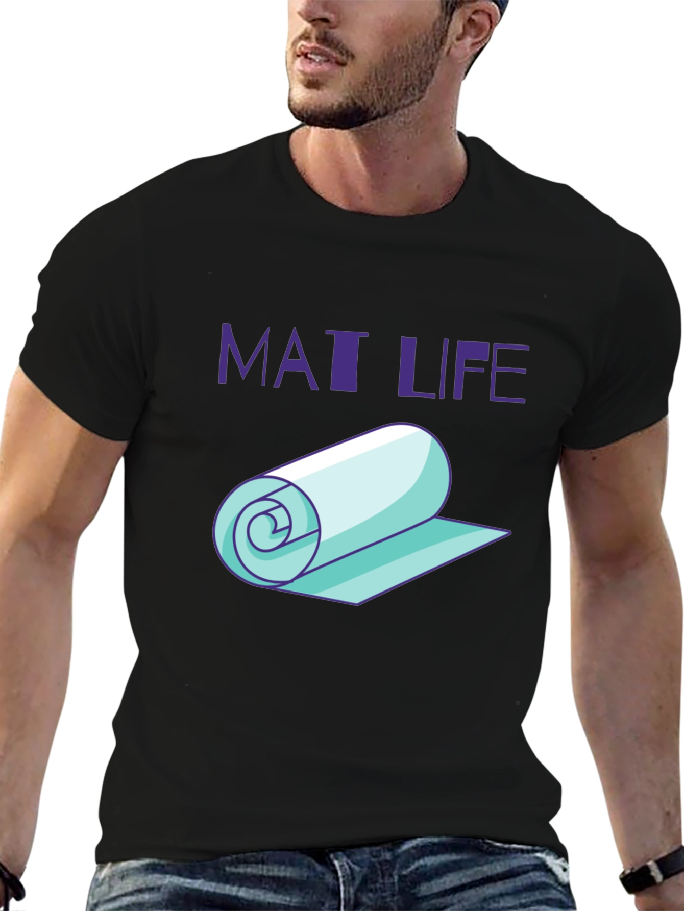 Mat Life Black Graphic T-Shirt