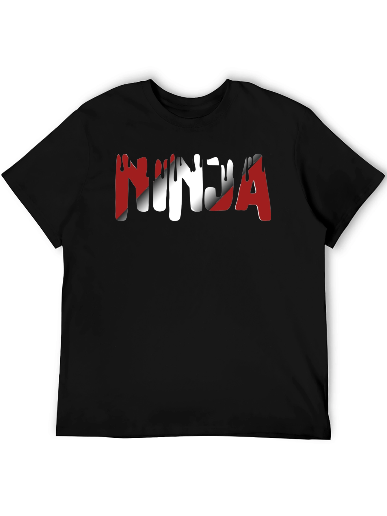 Ninja Graphic Print Crew Neck T-Shirt