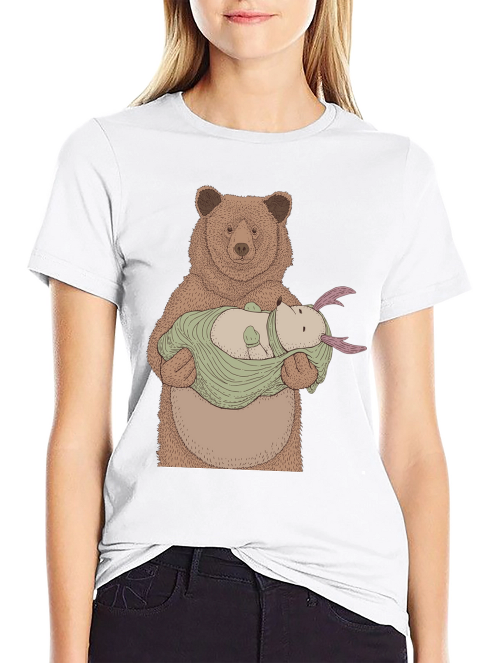 Bear Holding Creature T-Shirt