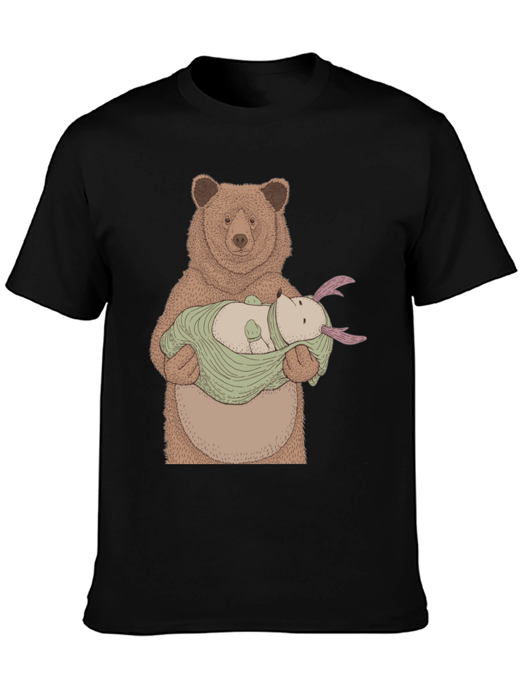Bear Holding Creature T-Shirt