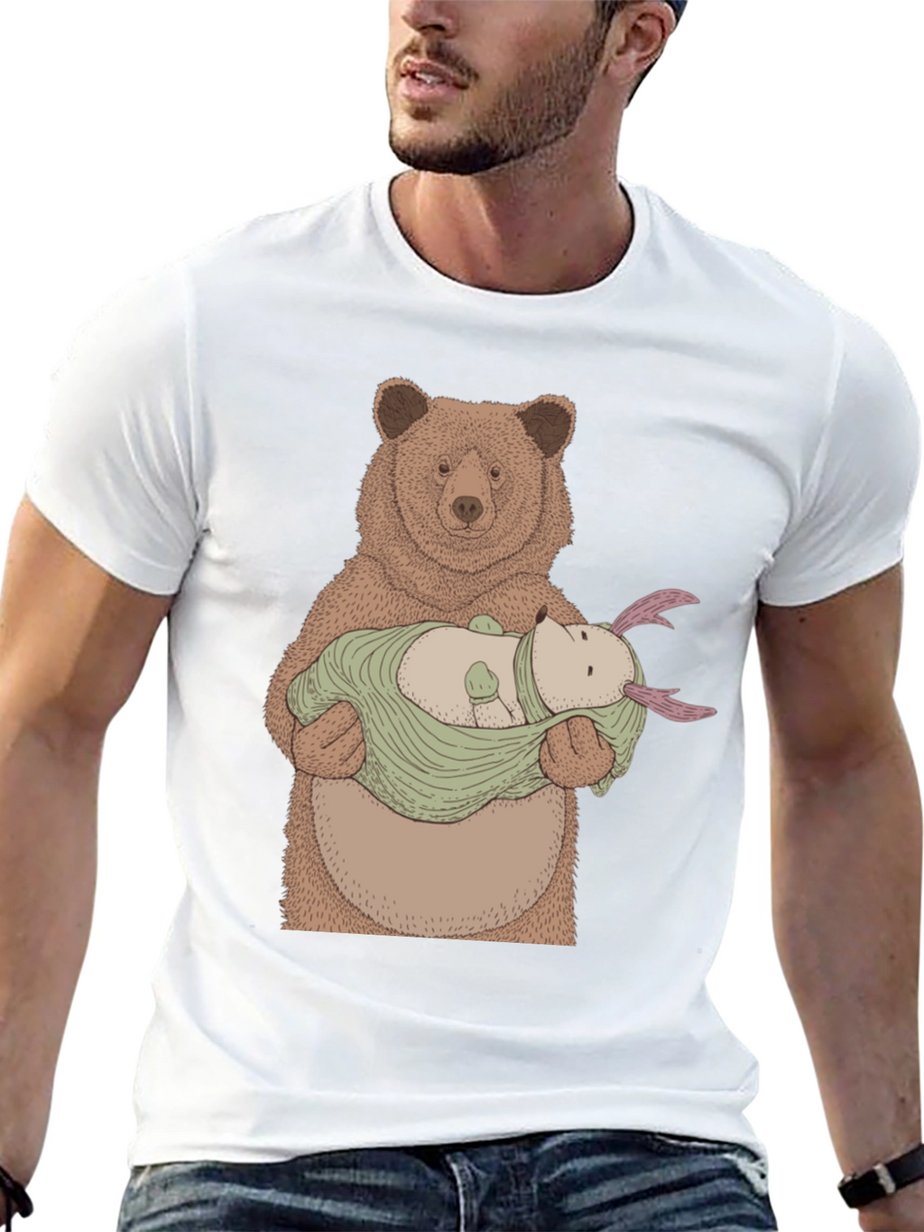 Bear Holding Creature T-Shirt
