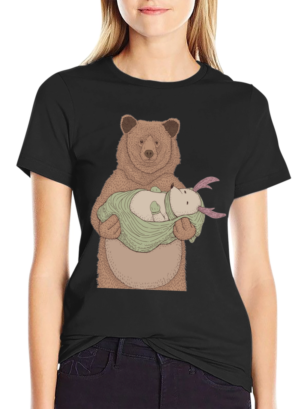 Bear Holding Creature T-Shirt