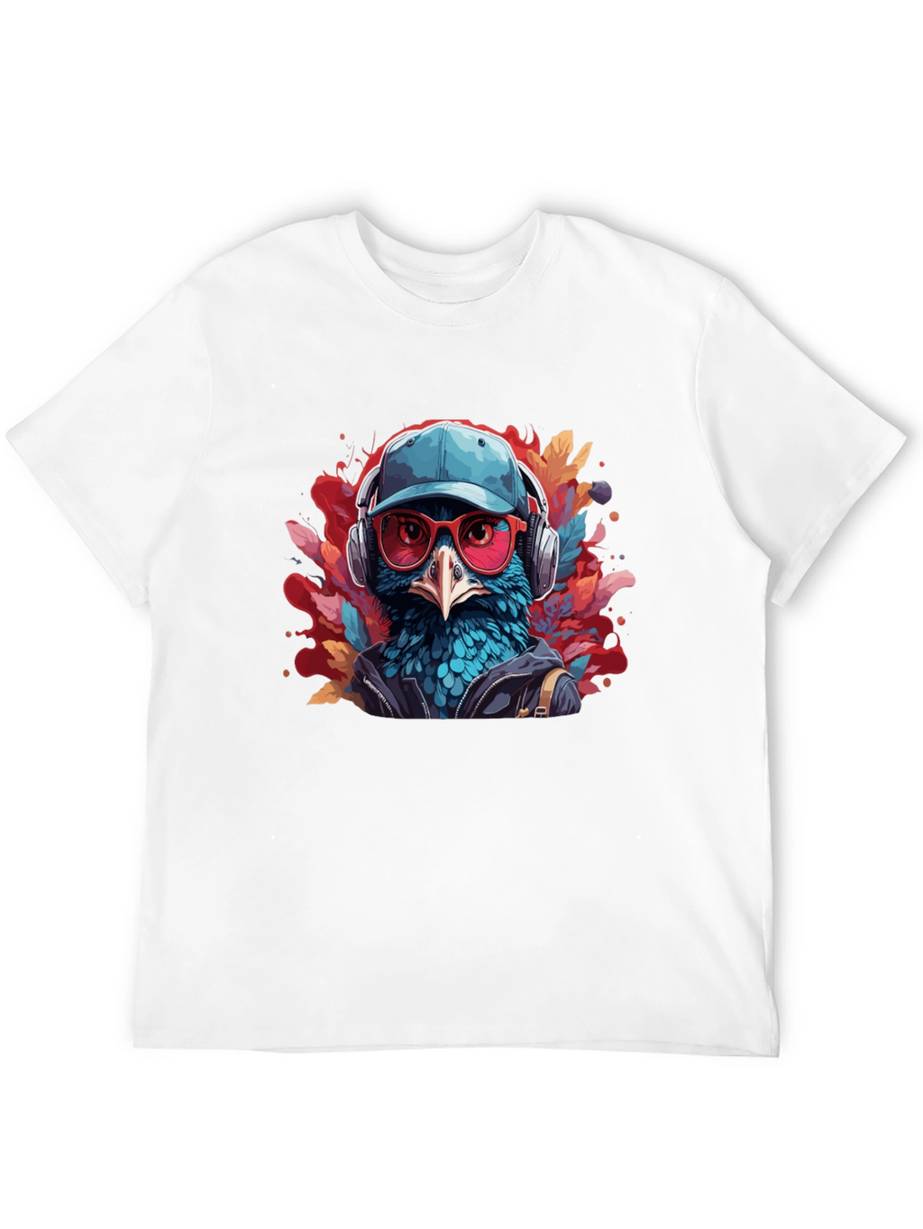 Cool Bird Graphic Tee - Black Cotton T-Shirt