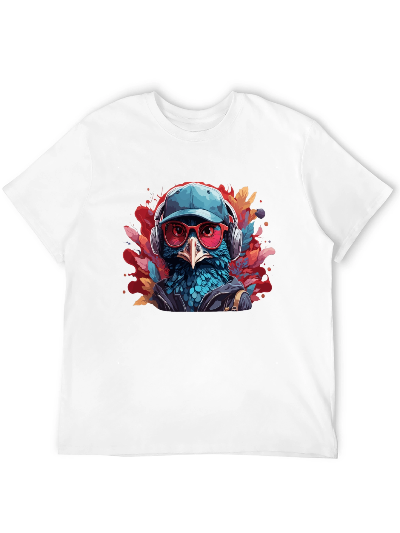 Cool Bird Graphic Tee - Black Cotton T-Shirt
