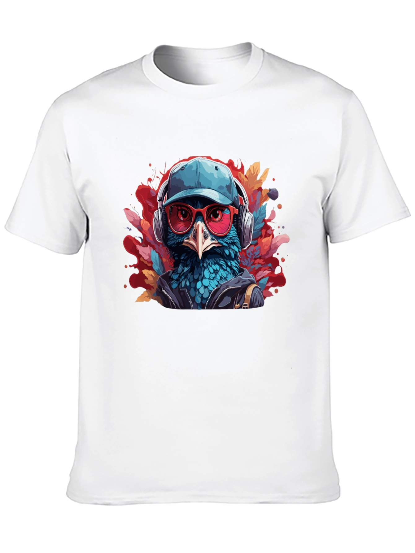 Cool Bird Graphic Tee - Black Cotton T-Shirt