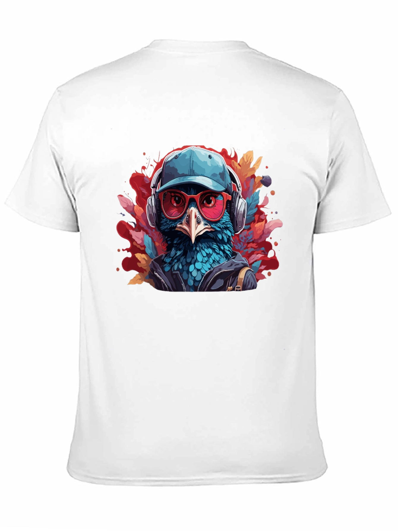 Cool Bird Graphic Tee - Black Cotton T-Shirt