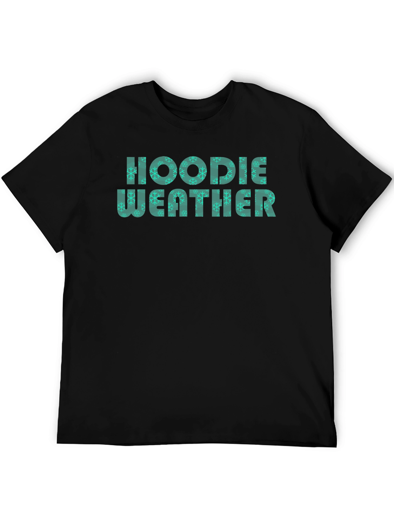 Hoodie Weather Graphic Tee - Winter Snowflake Design