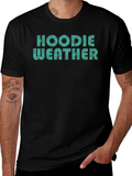 Hoodie Weather Graphic Tee - Winter Snowflake Design