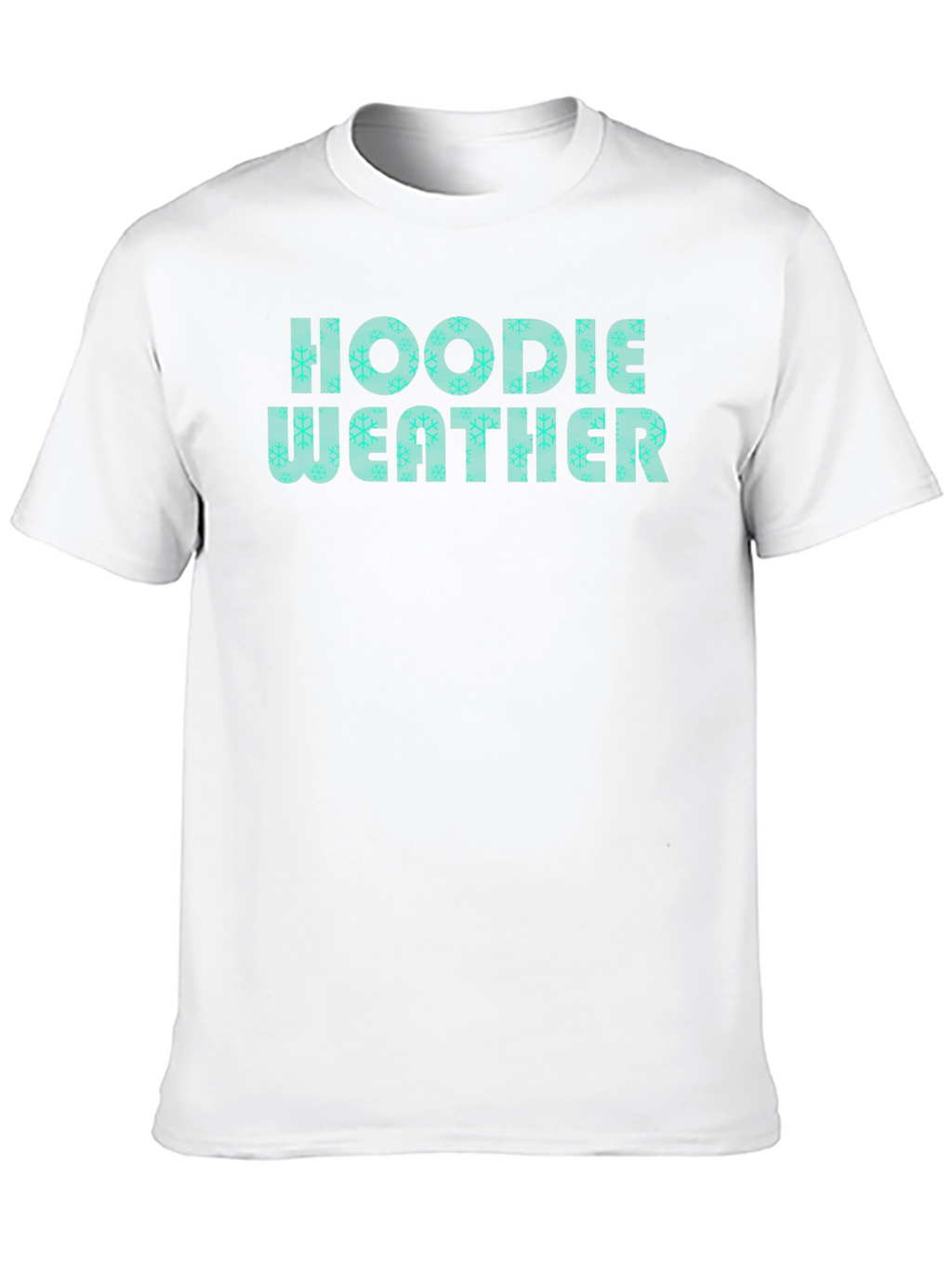 Hoodie Weather Graphic Tee - Winter Snowflake Design