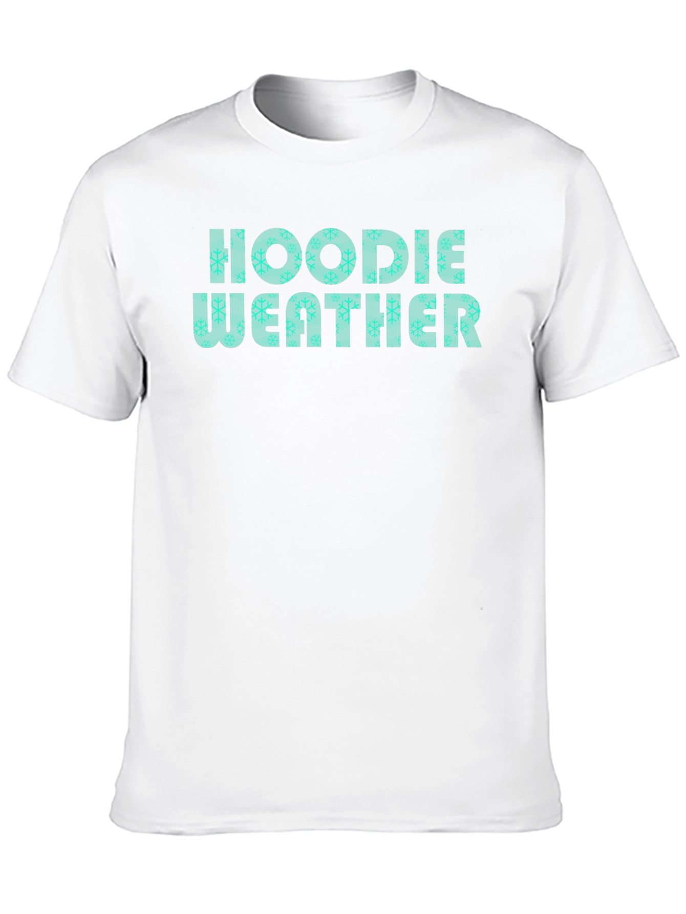 Hoodie Weather Graphic Tee - Winter Snowflake Design