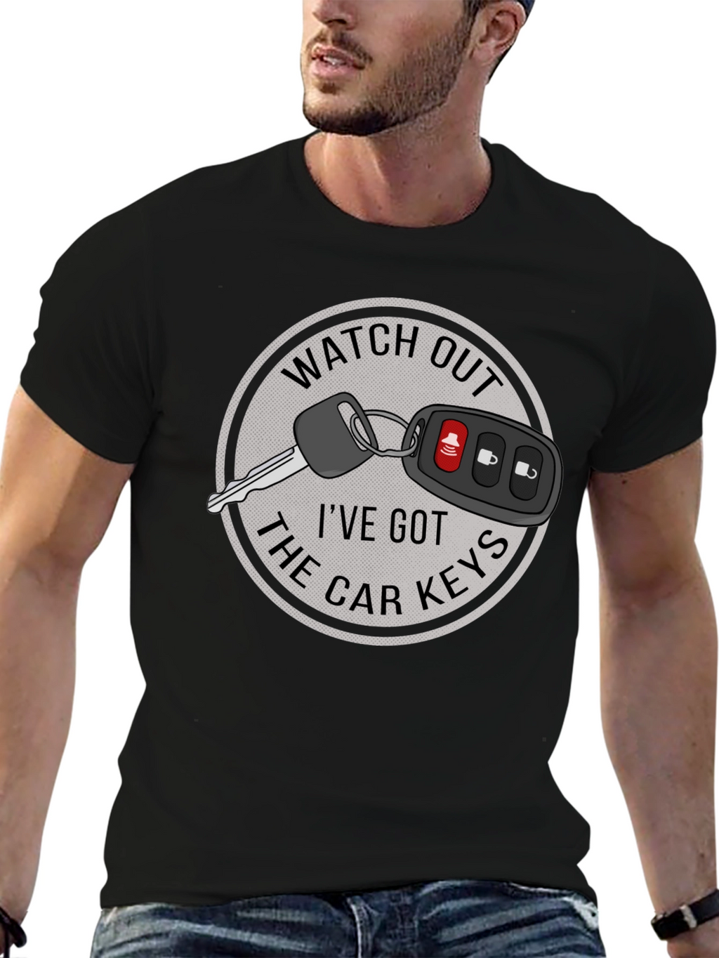 Watch Out Car Keys Graphic T-Shirt