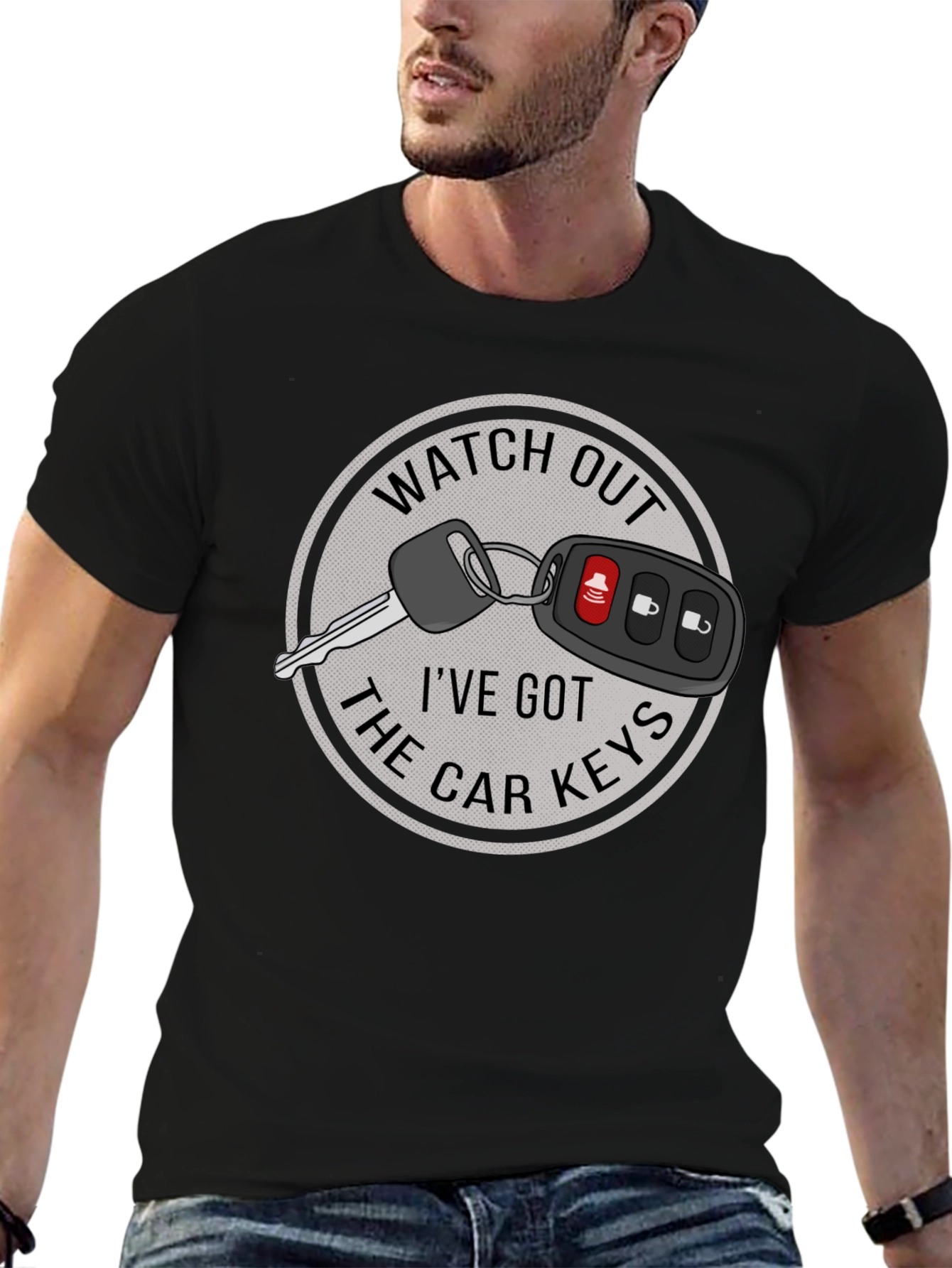 Watch Out Car Keys Graphic T-Shirt