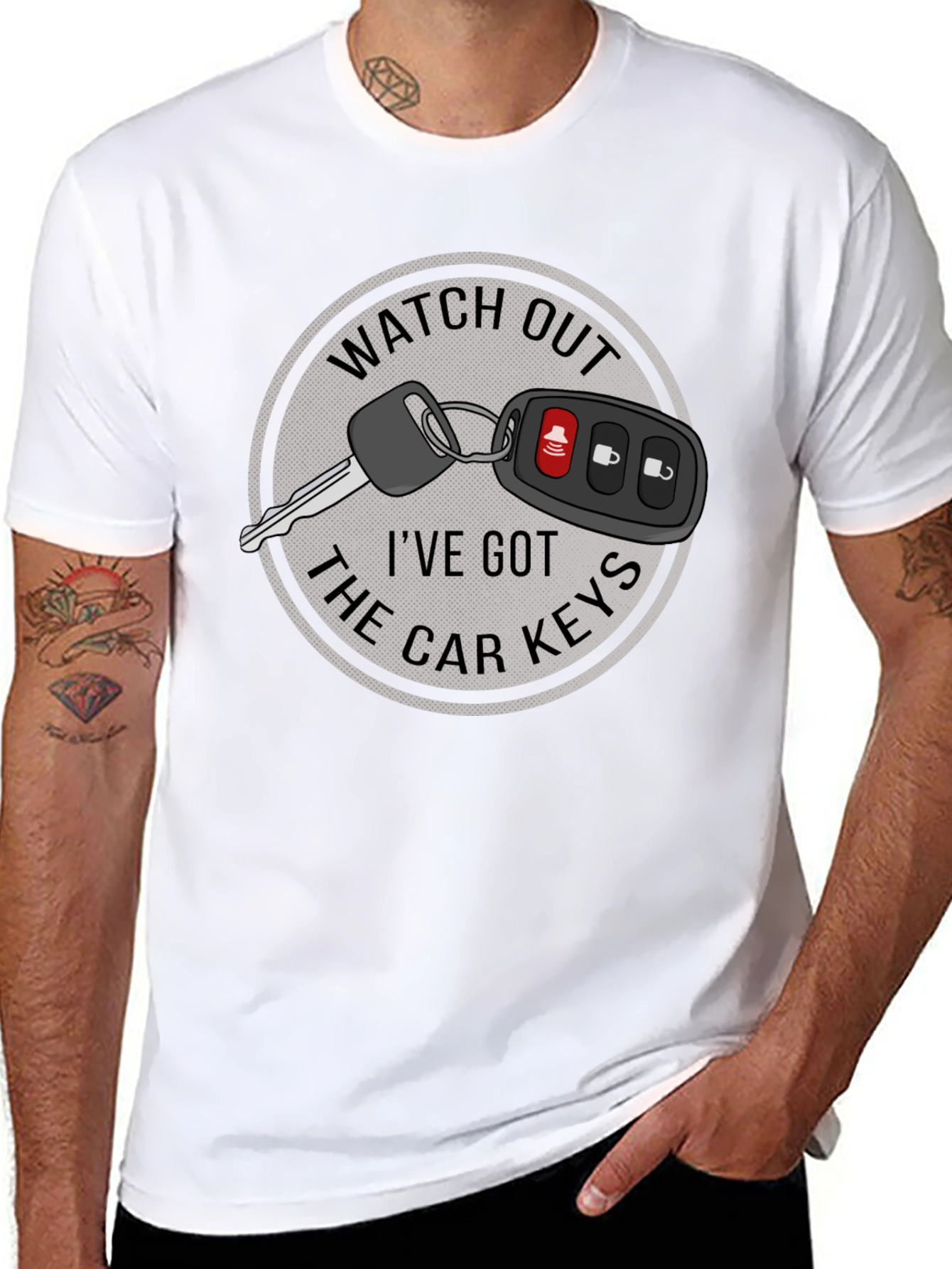 Watch Out Car Keys Graphic T-Shirt