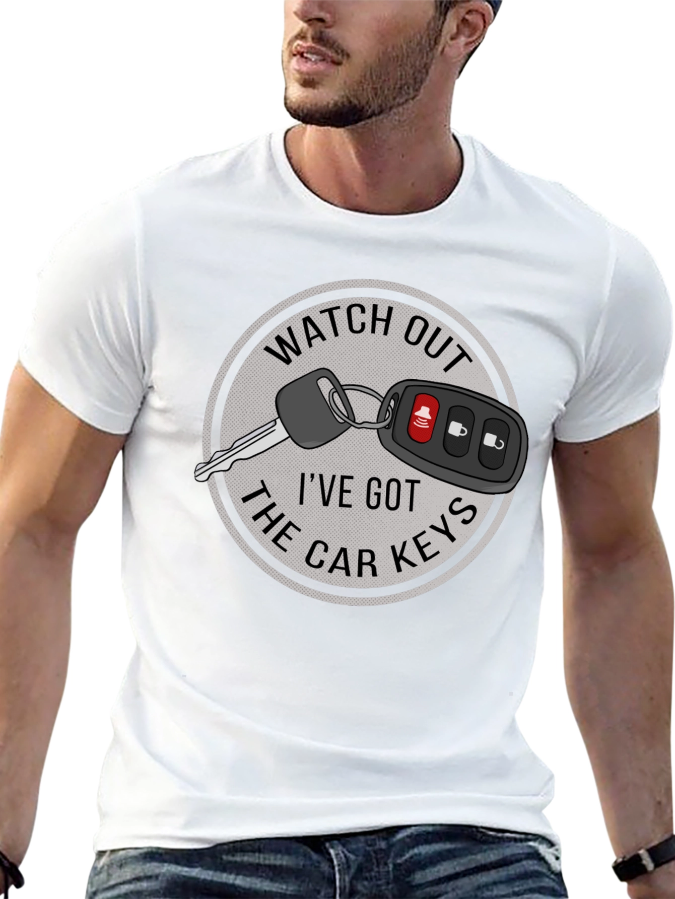 Watch Out Car Keys Graphic T-Shirt
