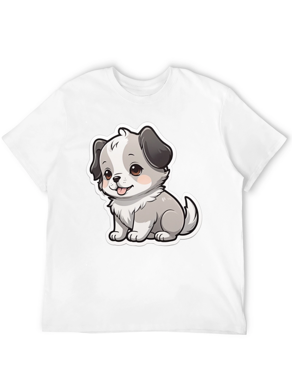 Cute Puppy Graphic Tee - Unisex Black T-Shirt