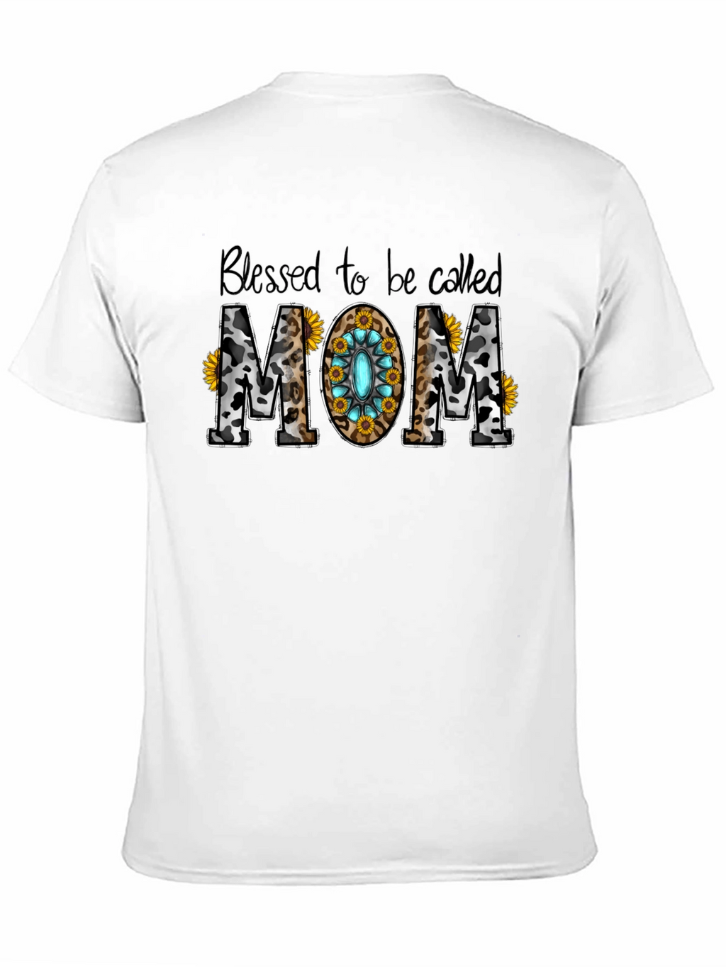 Blessed Mom Graphic T-Shirt - Western Style