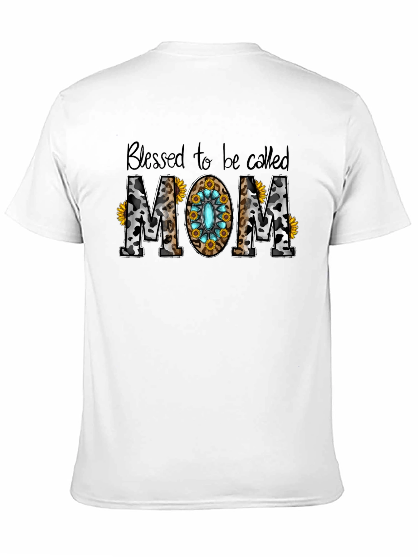 Blessed Mom Graphic T-Shirt - Western Style