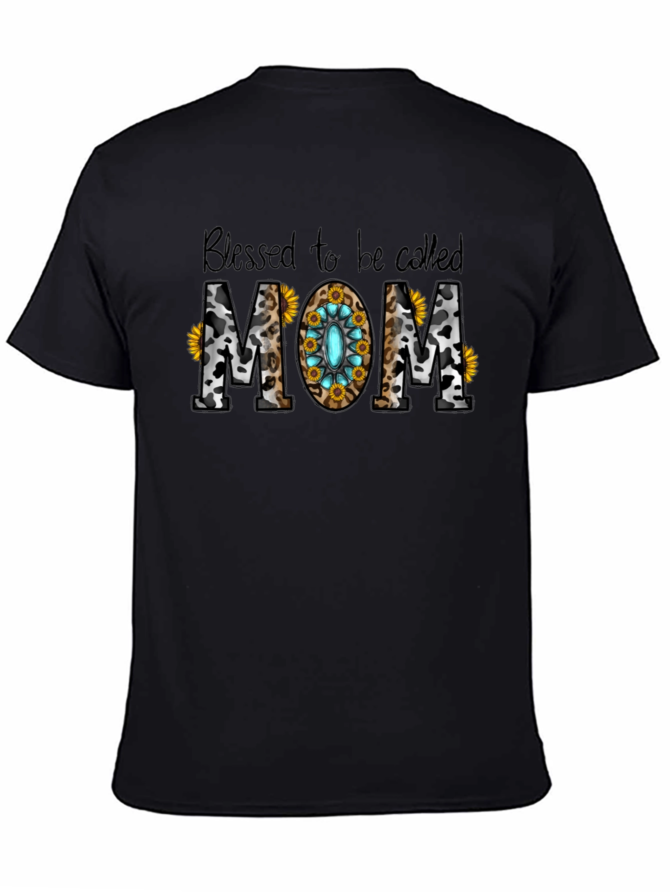 Blessed Mom Graphic T-Shirt - Western Style