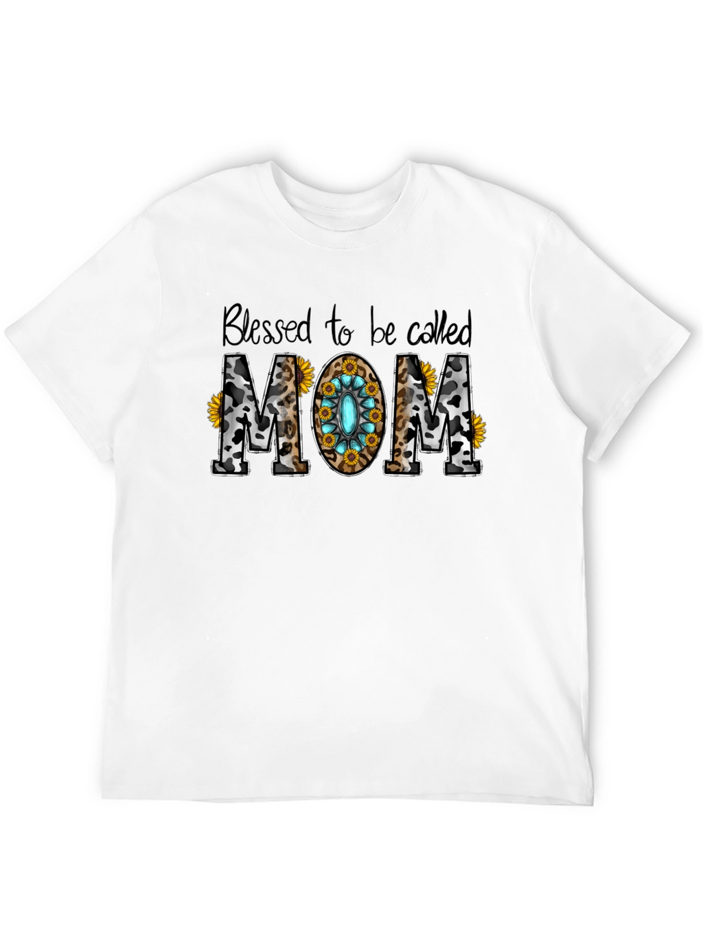 Blessed Mom Graphic T-Shirt - Western Style